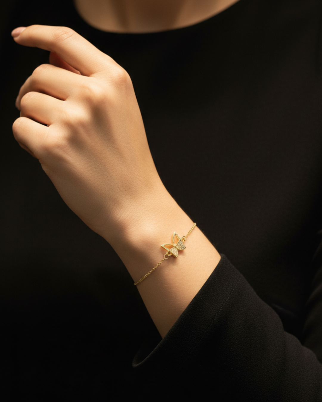 Golden Butterfly Charm Bracelet