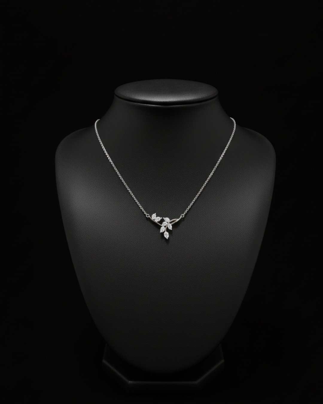 Silver Petal Elegance Necklace