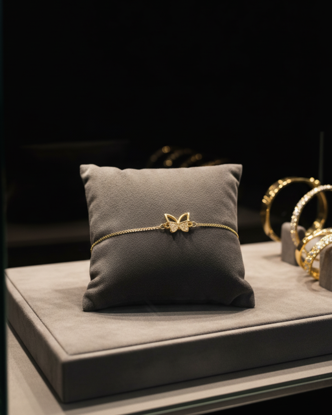 Golden Butterfly Charm Bracelet